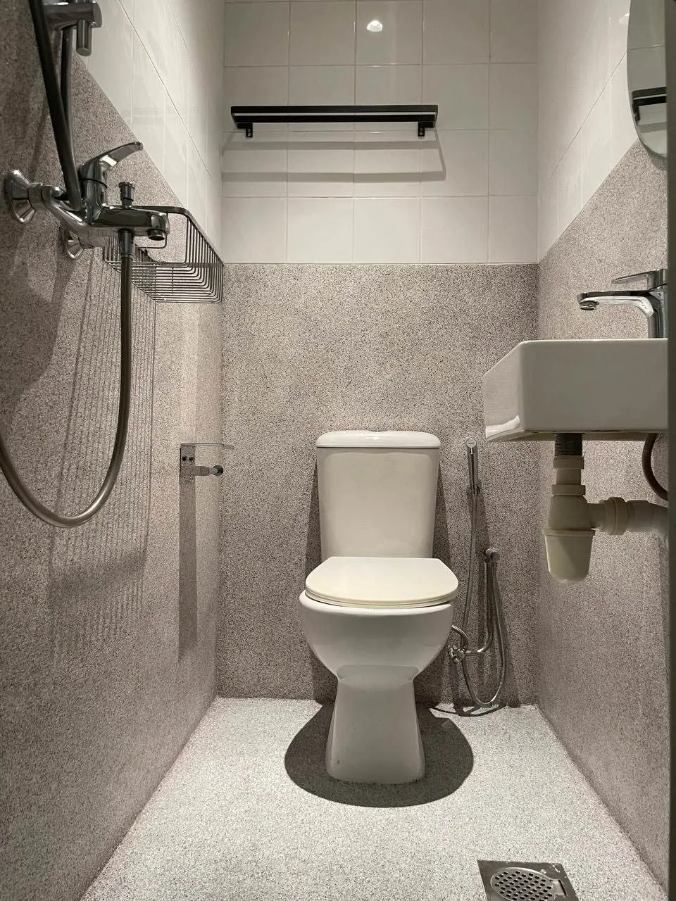 Toilet finished in IFS Epoxy Flake Lining on the walls and floor